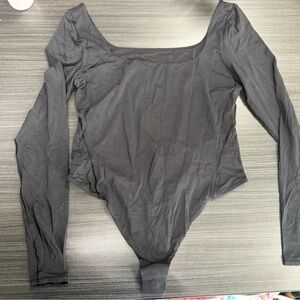 Lululemon Wundermost Ultra Black Long Sleeve Bodysuit Sz L